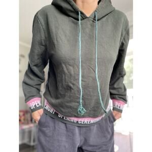 Opening Ceremony Women’s Black Logo Hoodie Sweatshirt Size XS